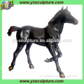 outdoor brass black running horse sculpture for sale